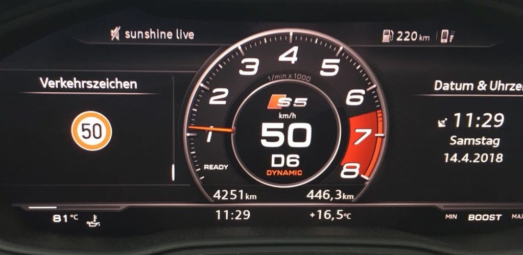 Verkehrszeichenerkennung im Virtual Cockpit